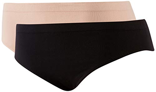 Kit Com 2 Calcinhas Altas, Trifil, Feminino, Preto/Macadâmia, 1XG