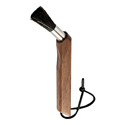 Hemoton Cepillo de limpieza para molino de café, cerdas naturales, nogal, cepillo de café espresso, limpiador de granos…
