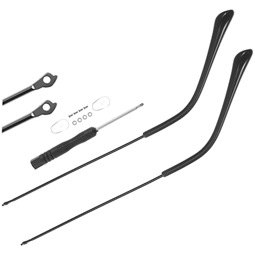 MOLUCKFU Universal Arm Replacement for Eyeglasses Fashion Replacement Glasses Arms Legs Black
