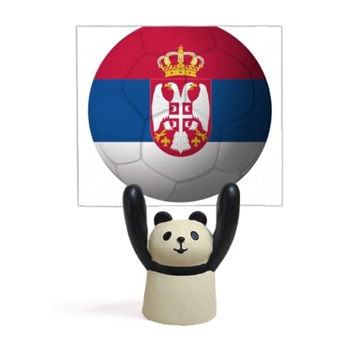 Panda Serbie football à offrir en cadeau de bureau pour un collègue supporter