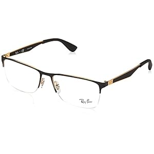 Ray Ban Optical Montures de lunettes RX6335 Pour Homme Matte Black, 54mm