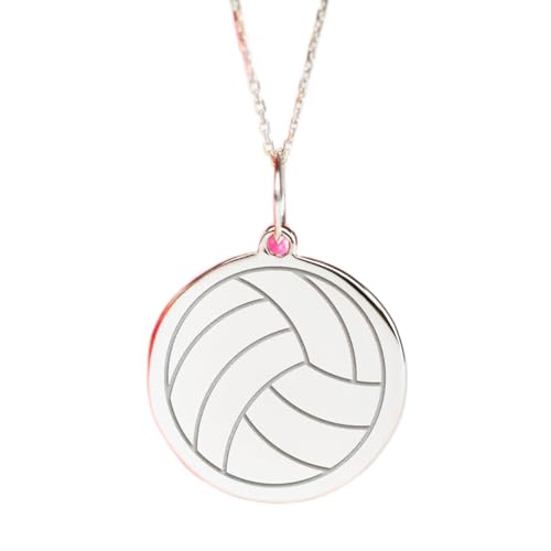 Collier pendentif volley-ball argent 925 anti-ternissement durable