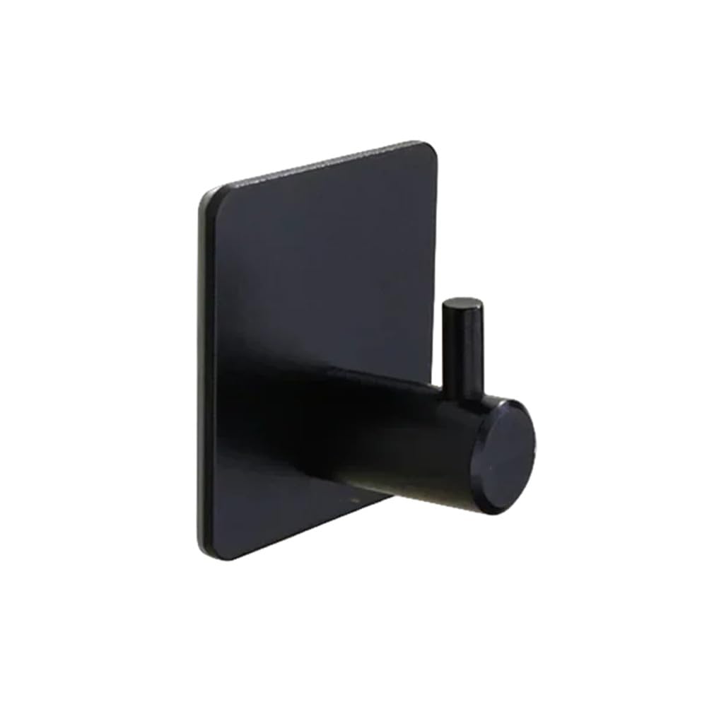 Lcanallyms Black-A Wall Hooks, Coat Hook Bathroom Hooks Self Adhesive Home Kitchen Wall Door Key Rack Towel Hanger Aluminum Robe Accessories,Gold,D(Black-A)