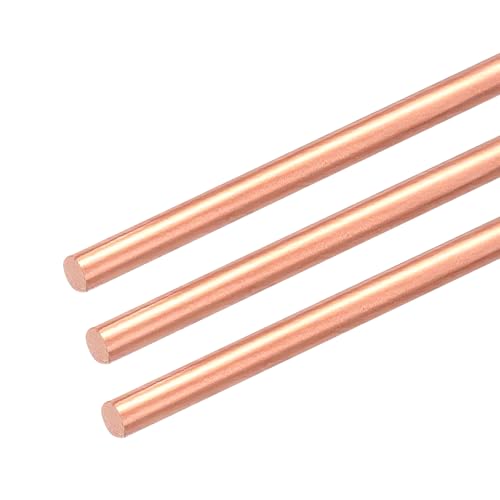 Barre ronde en cuivre 2,3mm PATIKIL pour bricolage et tournage métal (3 pièces, 32cm)