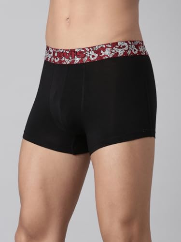 Image of Levi's GZ004 Trunk for Men | Supima Modal Lycra Blend | Breathable Men's Underwear | 4-Way Stretch | Anti-Roll No-Dig Floral Waistband | Extra Supportive Gusset | Stay Retention | Pack of 1