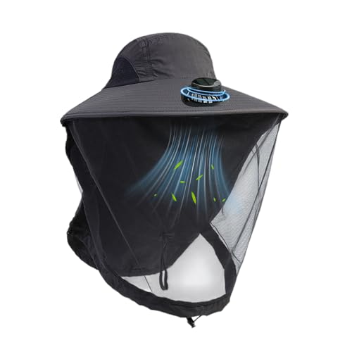 Chapeau de soleil avec ventilateur contre la chaleur intense en été