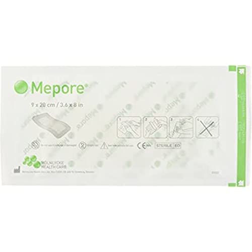 Mepore Sterile Absorbent Dressings 9 x 20cm x5 Wounds Cuts Tattoos 671100