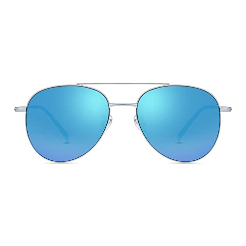 HELES Nearsightedness Myopia Eyeglasses Polarized Ice Blue Mirrored Driving Sunglasses **These are Not Reading Glasses**-Silver Frame||-1.50 Diopters4