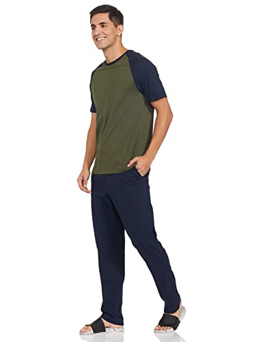 Image of Marks & Spencer Men's Cotton Solid Pajama Set