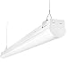 Hykolity 4FT LED Shop Linear Strip Light Fixture Linkable 40W 5200lm Replaces up to 2-Lamp T5HO/T8 Fluorescent Tube Low Bay Commercial Industrial 5000K 0-10V Dimmable DLC Complied 1 Pack