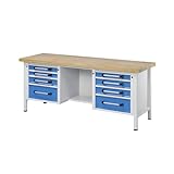 Tiroirs coulissant aisément sur glissières à galets et supportant de lourdes charges (100 kg)