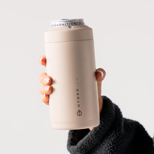 Image of HydroJug Tall Can Cooler 16 oz, Stainless Steel Can Holder, Dune
