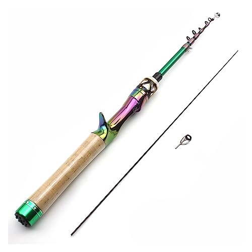 Caña de pesca telescópica de carbono ultraligera con interfaz reforzada de 168 cm