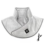 1 almohadilla térmica para cuello y hombros, almohadilla térmica eléctrica portátil USB, chal calentado multifuncional para mujeres y hombres, 11, 8 x 16, 5 pulgadas, sin banco de energía gris.
