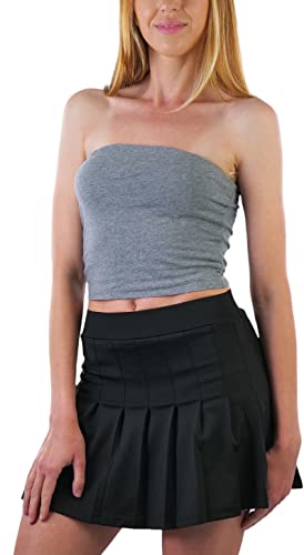 Image of ToBeInStyle Women's Cotton-Spandex Blend Stretchy Tube Top
