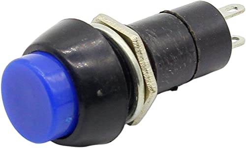 Interrupteur à bouton-poussoir 3A 250V AC lot de 6 interrupteurs de 12mm rouge bleu