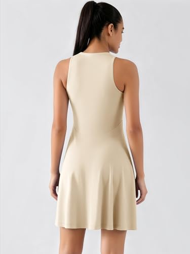 Image of ODODOS Casual Flare Tank Dress for Women Summer Sleeveless Sundress Mini Skater Dress