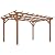 Outsunny 10' x 13' Outdoor Pergola, Wood Gazebo Grape Trellis with Stable Structure and Concrete Anchors for Climbing Plant Support, Garden, Patio, Backyard, Deck, Dark Brown