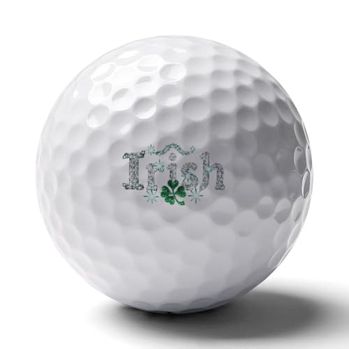 Diamon Irish Clover Novelty Golf Balls Soft Elasticity Feel Printed Golfs Training Ball Outdoor Sporting Goods