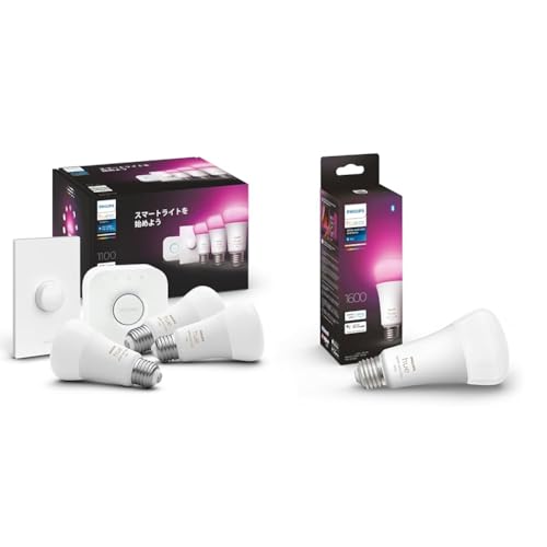 yZbgztBbvXq[(Philips Hue) X^[^[ZbgyX}[gd E26 75W tJ[ 3 + ubW + X}[g{^z X}[gƖ 1100lm }`J[ 1600F dF F  F Ԑڏ