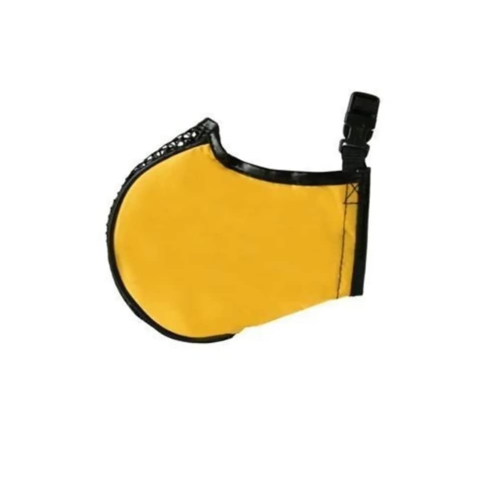 Soft Dog Muzzles Mesh Breathing Panel Safe Secure Restricts Unwanted Behavior (XLarge - Yellow)