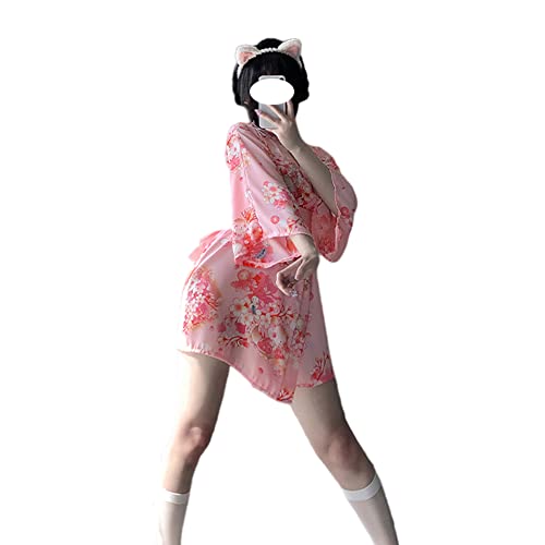 Peignoir de bain sexy yukata pour femme SINGUYUN rose taille unique collection homewear