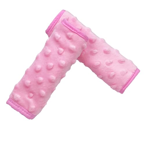 Image of Baby Car Seat Straps Cover, Shoulder Pads for Baby, Baby Car Seat Belt Pads Seat Belt Covers for All Car Seats Pushchair Stroller, 2 Pack (Pink)