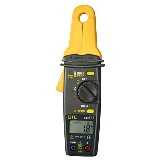 General Technologies Corp GTC CM100 1 mA to 100 Amps AC/DC Low Current Clamp Meter