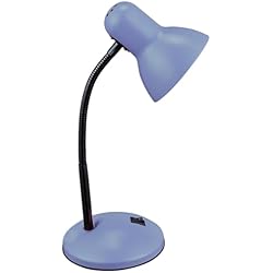 Lamparas De Mesita De Noche Azul BEL AIR HOME - Lámpara de Escritorio PISA, Flexo para Mesa de Trabajo o Mesita de Noche de Metal con Interruptor ON/OFF, 1xE27 (BOMBILLA NO INCLUIDA) (AZUL)