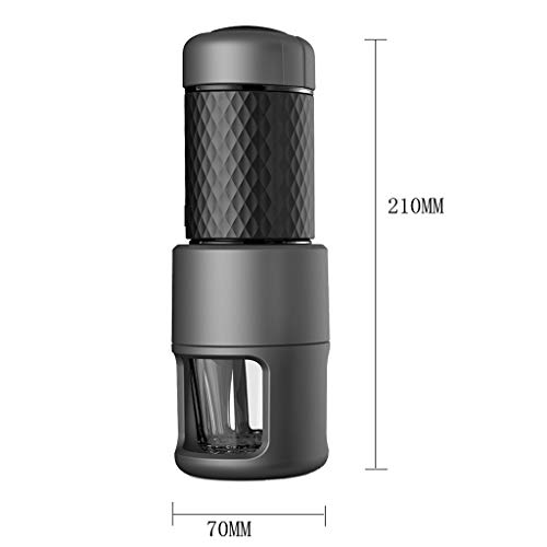 DSDD Kaffeemaschine Haushalts tragbare manuelle Espressomaschine Handbrauen Heißgetränk Kapsel Outdoor Handdruck Kaffeekanne Schwarze Espresso-Kaffeemaschine – Bild 3