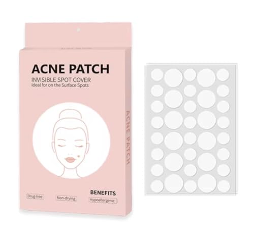 Hydrocolloid Acne Patch, 72 Pieces, Invisible Spot Cover, Drug-Free, Non-Drying