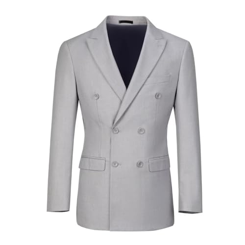 Men's Suits 2 Piece Slim Fit Double Breasted Tuxedo for Men Formal Wedding Outfits Prom Suits Blazer Jacket Pants3