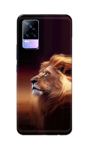 Image of Plastic Printfidaa Printed Hard Back Cover Case For Vivo Y73 | Vivo V21E 4G Back Cover (Danger Lion) -112, Multicolor
