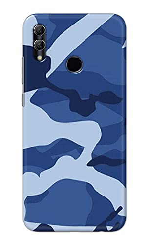 Image of Printed Hard Back Cover Case for Huawei P Smart 2019 | Honor 10 Lite Back Cover (Army Blue Pattern) -1302