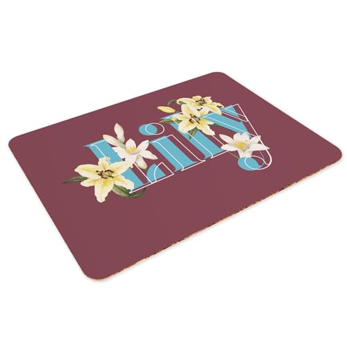 Napperons rouge Lily Flowers pour décoration de table de jardin chic