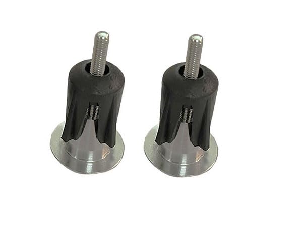 Aluminum Bike Handlebar End Plugs Fit for Most Bicycle, Road Bike, Mountain Bike,folding bike. (Quantity:A pair Bicycle Bar End Plugs) (Pure silver)