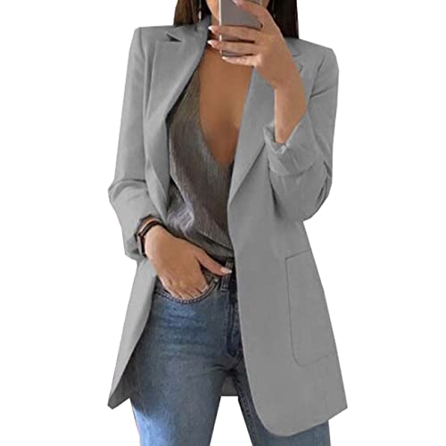 BAIXIAOCHI Chaqueta De Traje De Temperamento De CáRdigan Delgado De Manga Larga Con Solapa De Primavera Y OtoñO Para Mujer