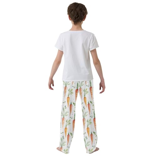 Pajama Bottoms, Pajamas Pant Watercolor Carrots Lounge Wear Casual Vegetables Sleep Long Pants Soft Pjs Sleepwear3