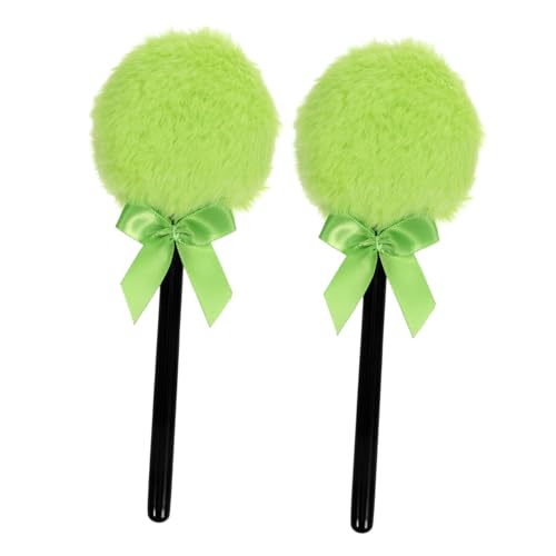 HONMEET 2個柔らかいチークブラシ メイクブラシ 粉パフ付き フェイスメイク用 高精ハイライターブラシ 女性向け 果?色