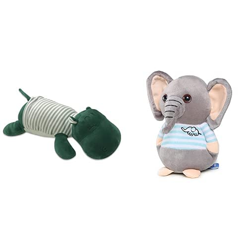 Webby Soft Animal Plush Sleeping Hippopotamus Toy Green, 30cm (B08PW6LYM9) Amazon Price History, Amazon Price Tracker