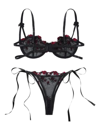 Image of Lilosy Sexy Lingerie Set 2 Piece Women Bra and Panty