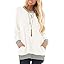 TYQQU Women's Color Block Long Sleeve Top - Casual Round Neck Pocket Blouse