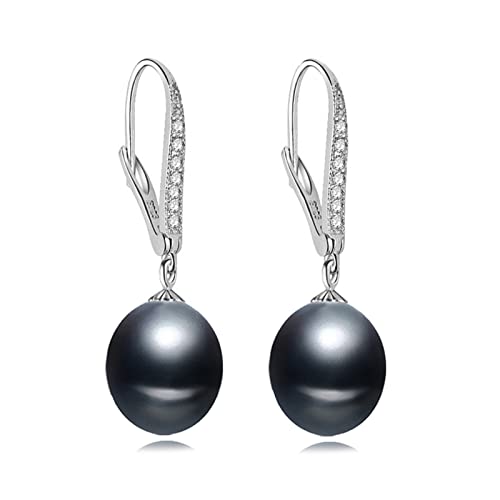 Boucles d'oreilles en perles véritables d'eau douce, nacre de qualité supérieure