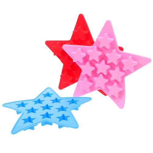 Set 3 Moldes de Silicona para Cubos de Hielo en Forma de Estrella miniatura 1