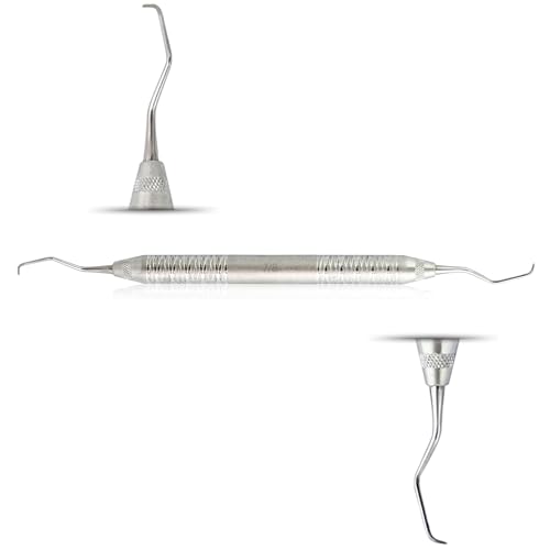 MASTERYD Gracey Dental Periodontal Curettes 7/8 Double Ended Tips Special Hollow Handle Stainless Steel Dental Veterinary Instruments for Scaling, Root Planning, and Periodontal Treatment
