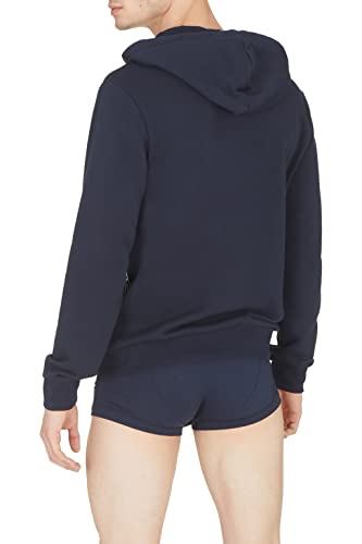 Miniatura 2 de Emporio Armani Zipped Hoodie Sweatshirt Iconic Terry, Sudadera Para Hombre, Azul Marine , S