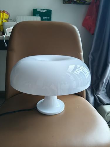 Anykonio White Mushroom Lamp — Minimalist Warm-White Bedside Light
