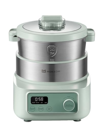 MOKKOM Electric Dough Maker with Proof Dough Function, Microcomputer Timing, 6.34Qt 304 Stainless...