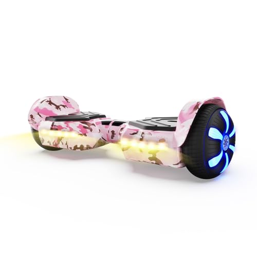 Scooter für Kinder/Jugendliche, 6,5 Zoll Scooter mit Bunten Leuchtenden Rädern| Bluetooth-Lautsprecher|Self Balance Scooter doppelt Motoren E Scooter Geschenk für Kinder