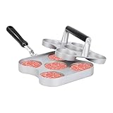 Prensa de carne | 5 Rejillas Resistentes Antiadhesivos Prensa Aplasadora para Parrilla,Accesorios para Hornear Burger Bacon | Para Cocina, Barbacoas, Comidas Al Aire Libre Y Exterior